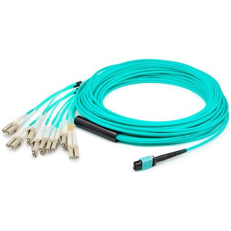 ADD-ON This Is A 30M Mpo (Female) To 8Xlc (Male) 8-Strand Aqua Riser-Rated ADD-MPO-4LC30M5OM3